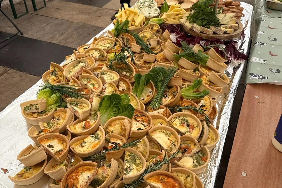 Mini quiche buffet display — Funky Fridays